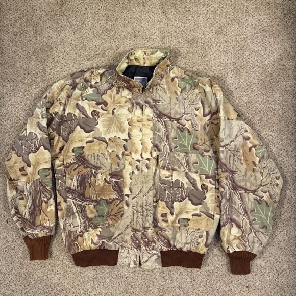 Vtg 10x Advantage Jacket Mens XL Brown Hunting Lined Camouflage Made in USA - Picture 1 of 14